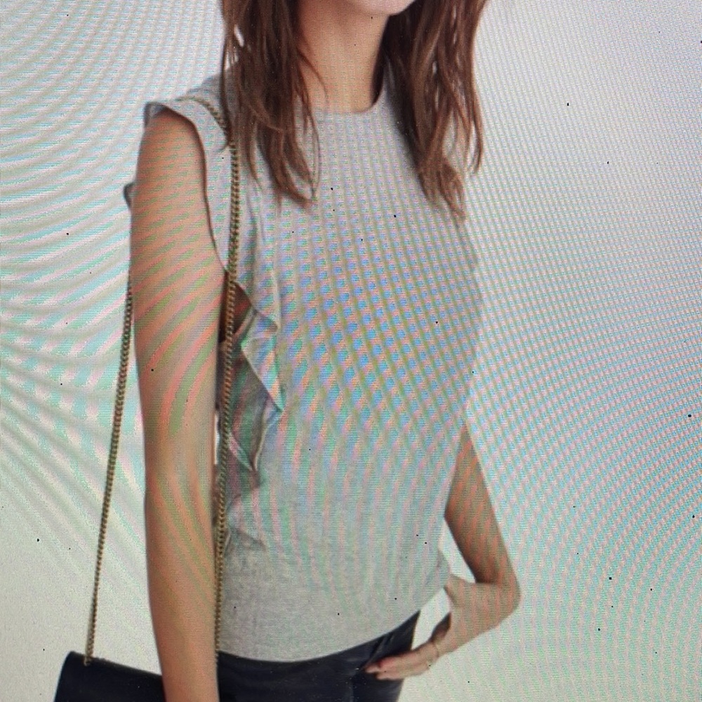 COPY - Madewell Soft Grey Metallic Tank Size M